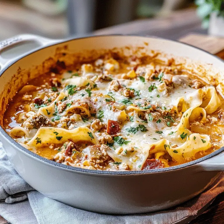 One-Pot Lasagna Soup