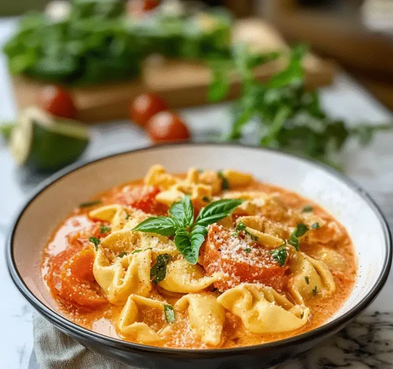 Simple Tomato Tortellini Soup Recipe